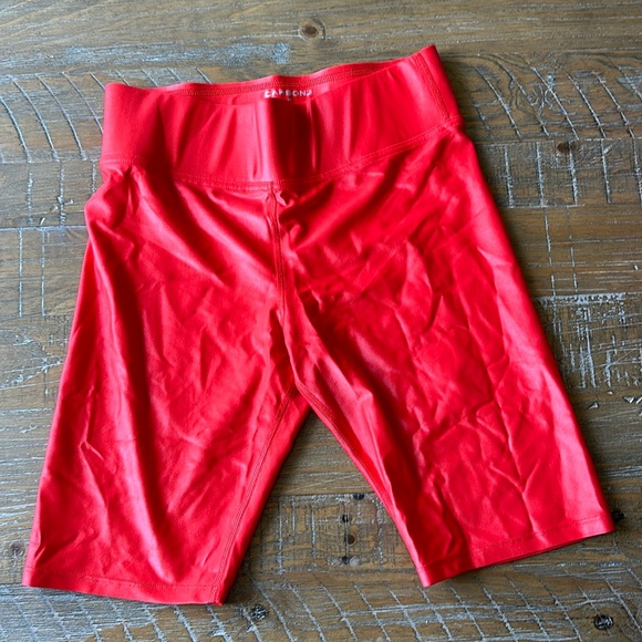 Carbon38 Pants - Carbon38 Red Biker Shorts